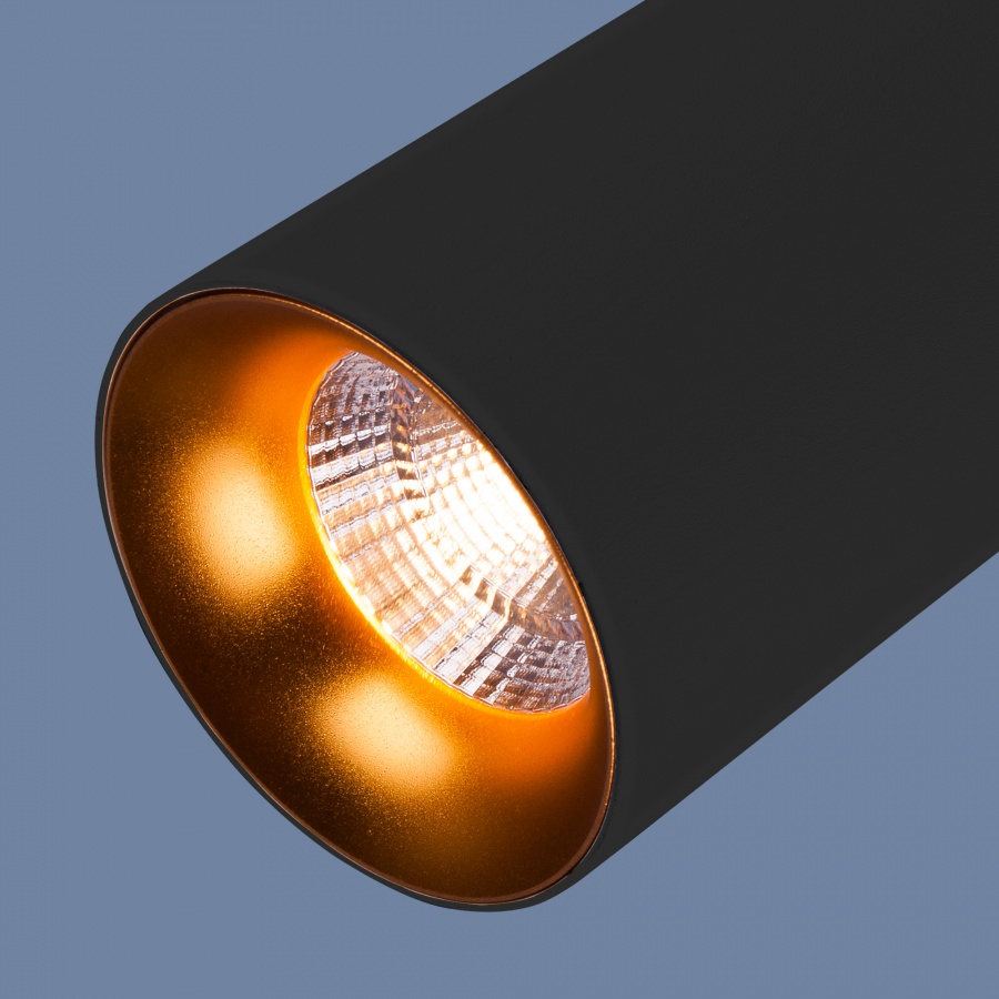 Подвесной светодиодный светильник DLS021 9+4W 4200К черный матовый/золото