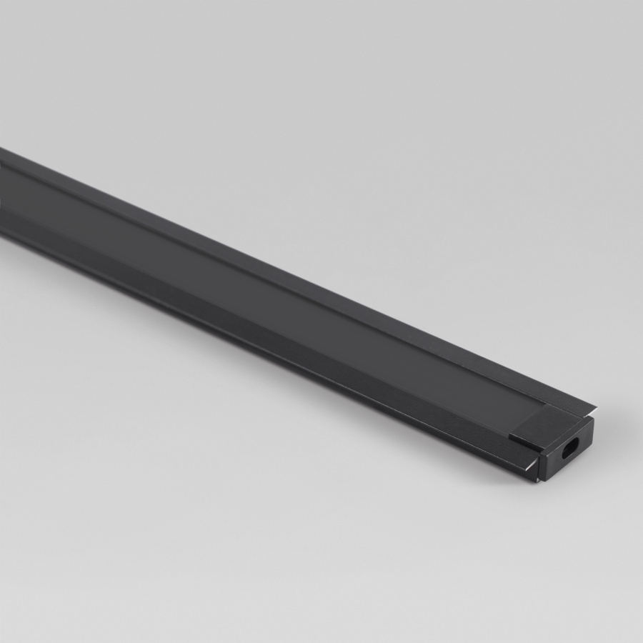 Встраиваемый алюминиевый профиль черный/черный для светодиодной ленты LL-2-ALP007
