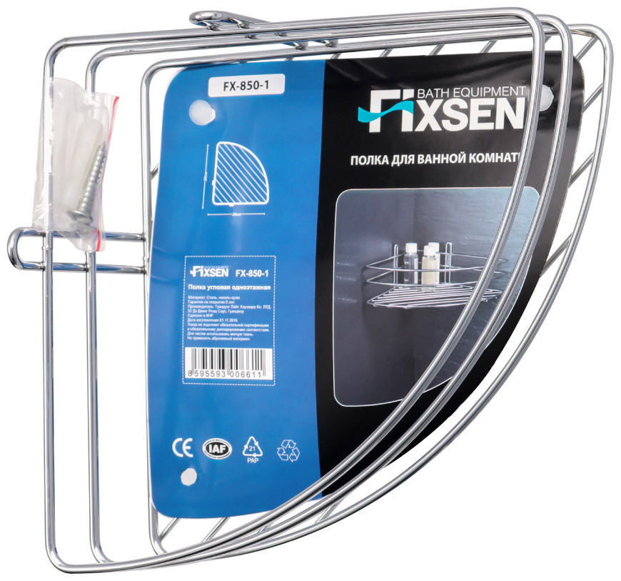 Полка угловая одноэтажная Fixsen FX-850-1