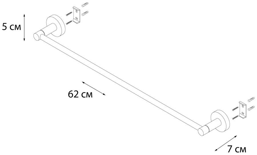 Полотенцедержатель трубчатый Fixsen Modern FX-51501 60 см